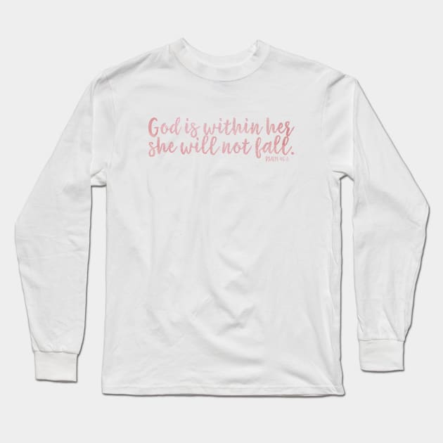 Christian Quote Watercolor Long Sleeve T-Shirt by walkbyfaith